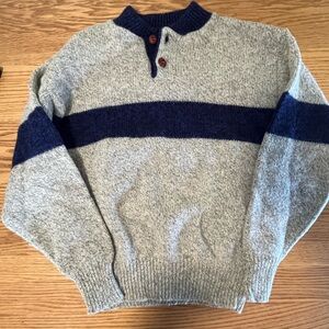 Men's Vintage St Johns Bay Ragg Wool Sweater Made in USA Large Grandpa- Pullover
